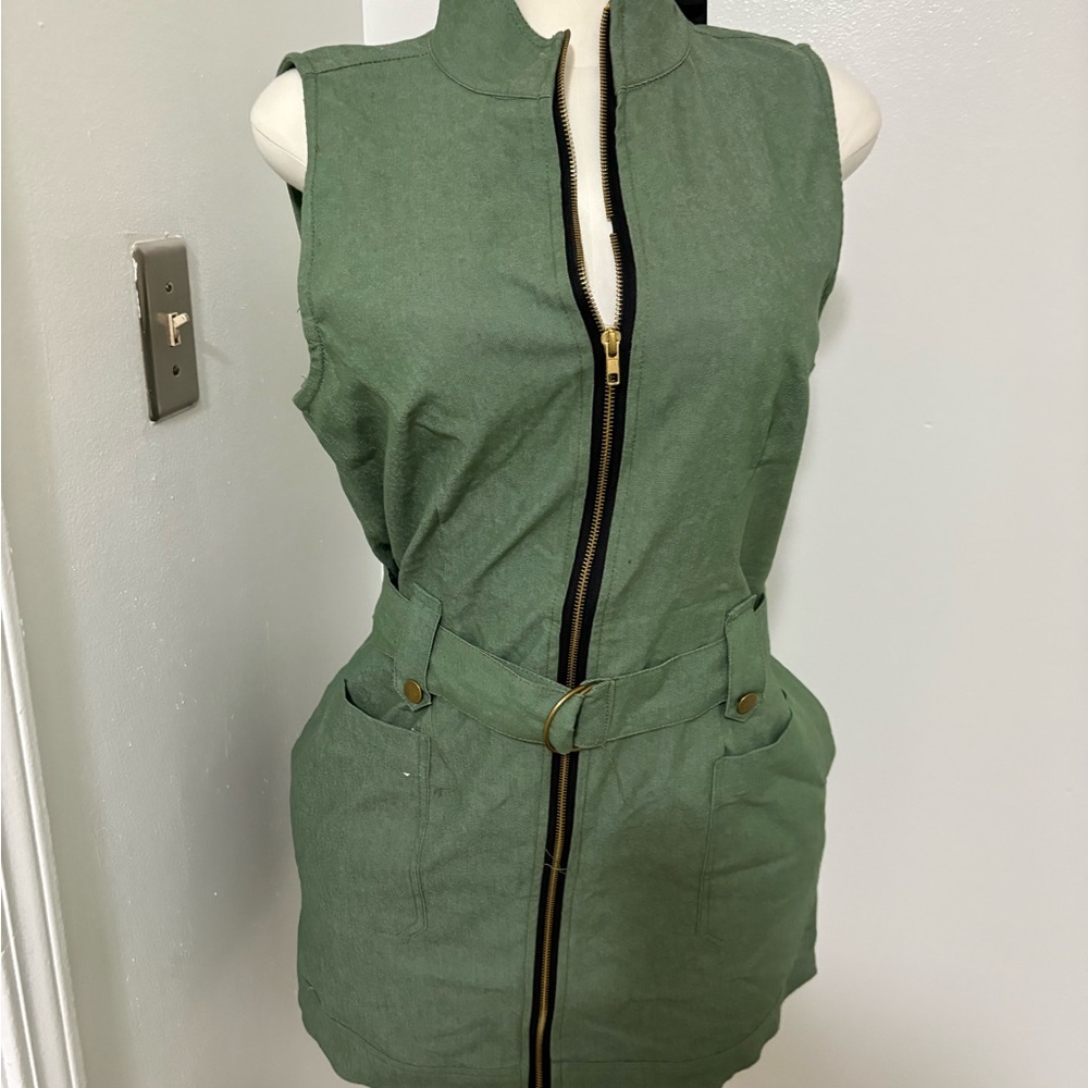 Sleeveless Green Mini Dress 2X NWT